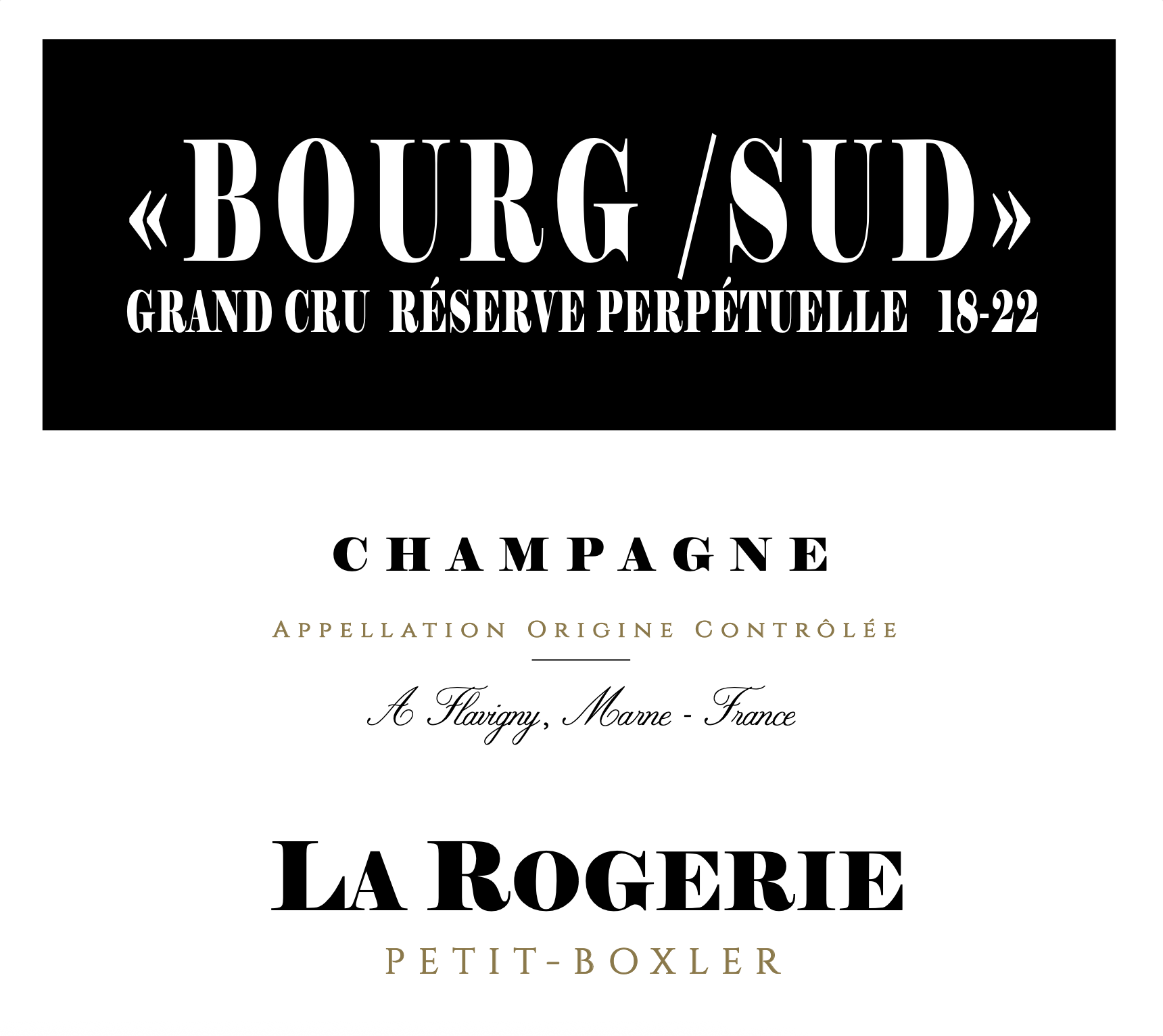 NV La Rogerie, Le Bourg Sud Grand Cru, Champagne NV22