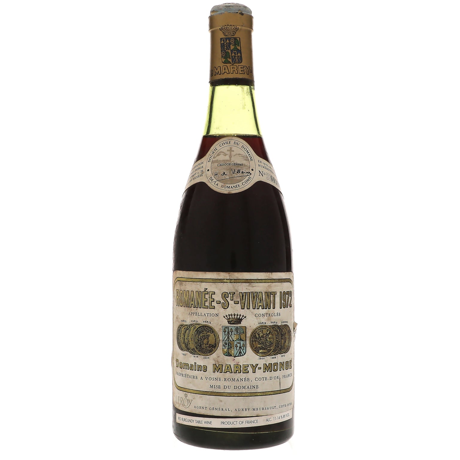 1972 Domaine de la Romanee-Conti, Romanee-Saint-Vivant Grand Cru