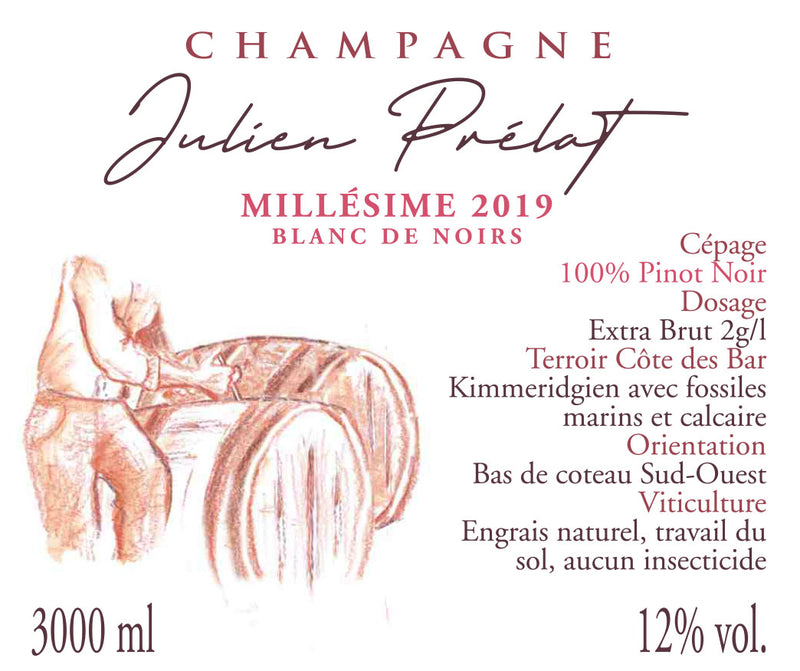 2019 Julien Prelat, Millesime Blanc de Noirs, Champagne 3L