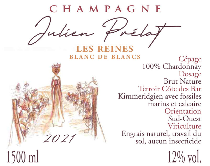 2021 Julien Prelat, Les Reines Brut Nature Vintage, Champagne 1.5L