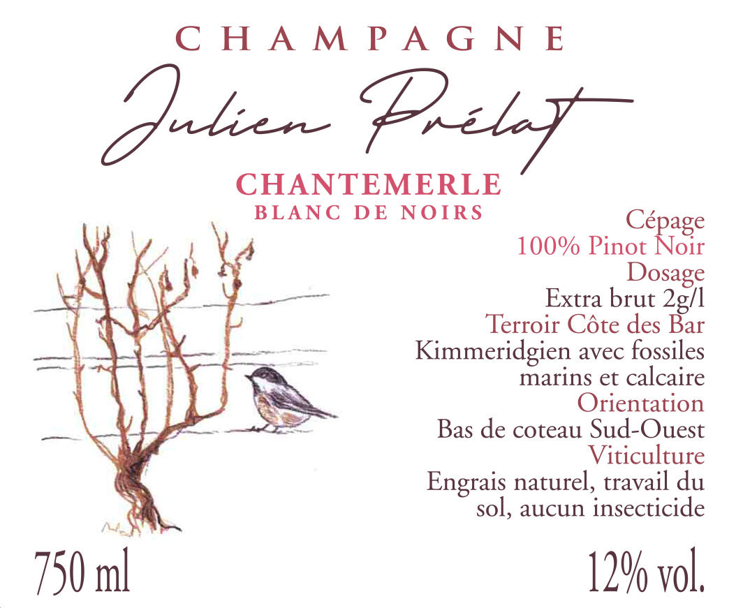 NV Julien Prelat, Chantemerle Blanc de Noirs Extra Brut, Champagne [2023 Base]