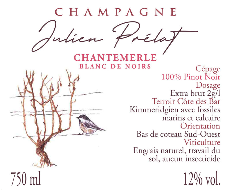NV Julien Prelat, Chantemerle Blanc de Noirs Extra Brut, Champagne (2023 Base)