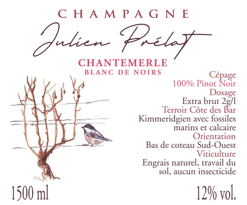 NV Julien Prelat, Chantemerle Blanc de Noirs Extra Brut, Champagne 1.5L (2023 Base)