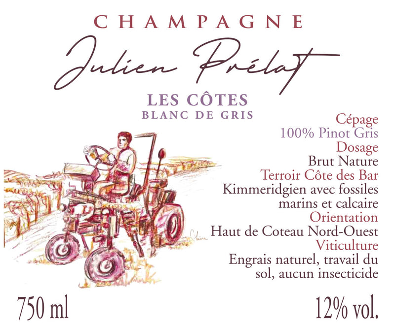NV Julien Prelat, Les Cotes Blanc de Gris, Champagne (2022 Base)