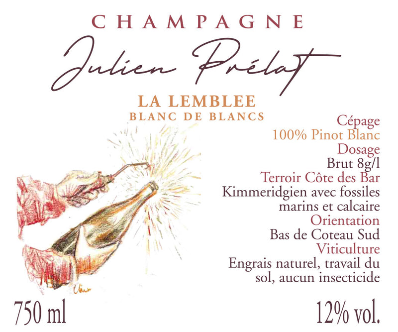 NV Julien Prelat, La Lemblee Blanc de Blancs, Champagne (2020 Base)
