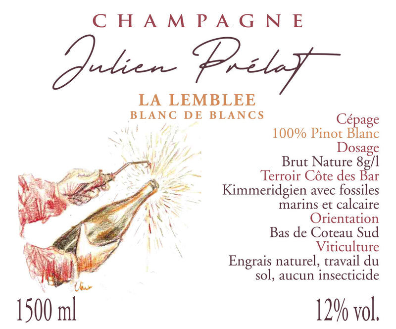 NV Julien Prelat, La Lemblee Blanc de Blancs, Champagne 1.5L (2020 Base)
