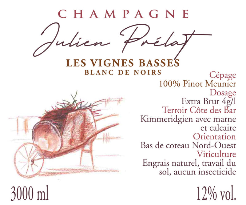 NV Julien Prelat, Les Vignes Basses Blanc de Noirs, Champagne 3L (2022 Base)