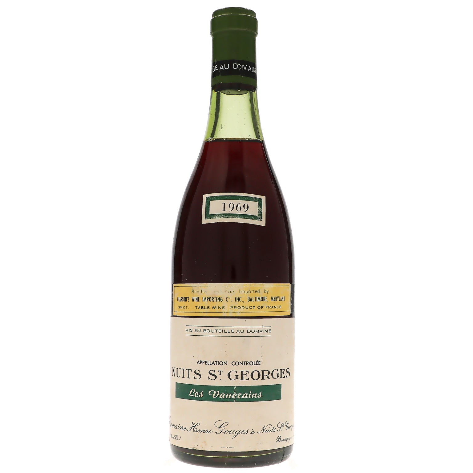 1969 Domaine Henri Gouges, Nuits-Saint-Georges Premier Cru, Les Vaucra ...