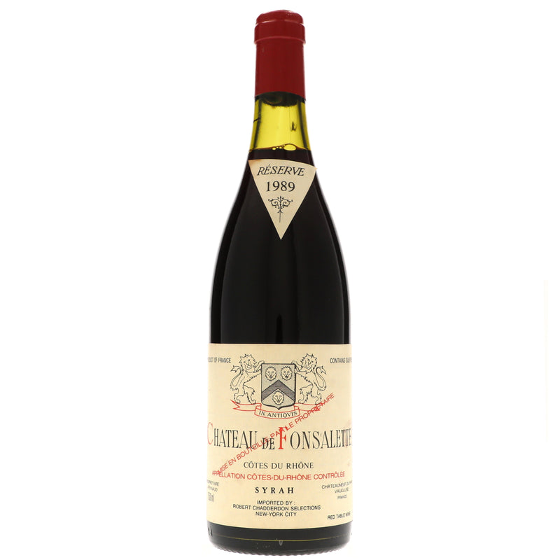 1989 Chateau de Fonsalette, Cotes du Rhone, Syrah